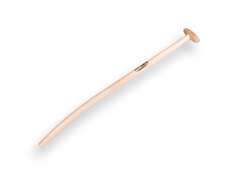 [210801] Schaufelstiel ATLAS 100 cm extra gebogen, mit durchgesteckter T-Griff, FSC 100%