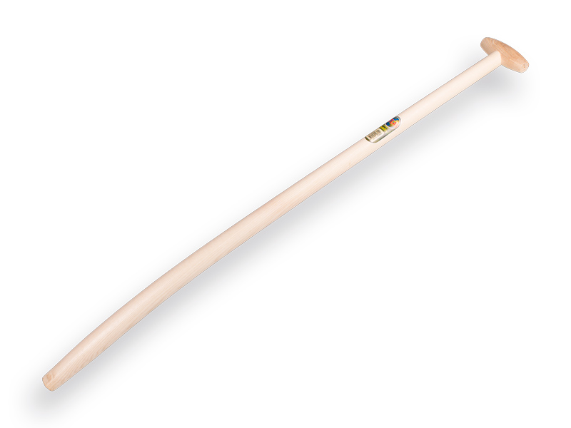 [210815] Schaufelstiel ATLAS 110 cm extra stark gebogen, mit durchgesteckter T-Griff, FSC 100%