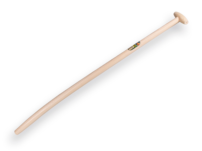 Schopsteel ATLAS 120 cm gebogen, met doorgestoken hilt, FSC 100%