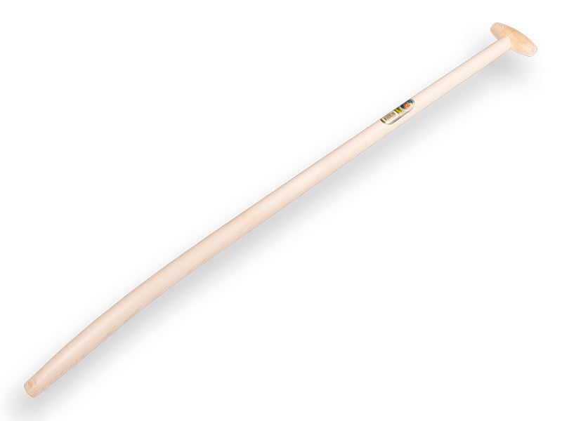 [210835] Shovel handle ATLAS 130 cm extra strongly bent, with through-mount T-grip