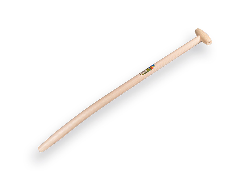 [210890] Schaufelstiel ATLAS 95 cm gebogen, mit durchgestecktem T-Griff, FSC 100%