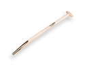Manure fork handle ATLAS 85 cm bent, with spring ferrule and through-mount T-grip, drilled, FSC 100%