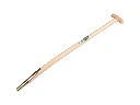 Manure fork handle ATLAS 95 cm bent, with spring socket and T-grip, drilled, FSC 100%
