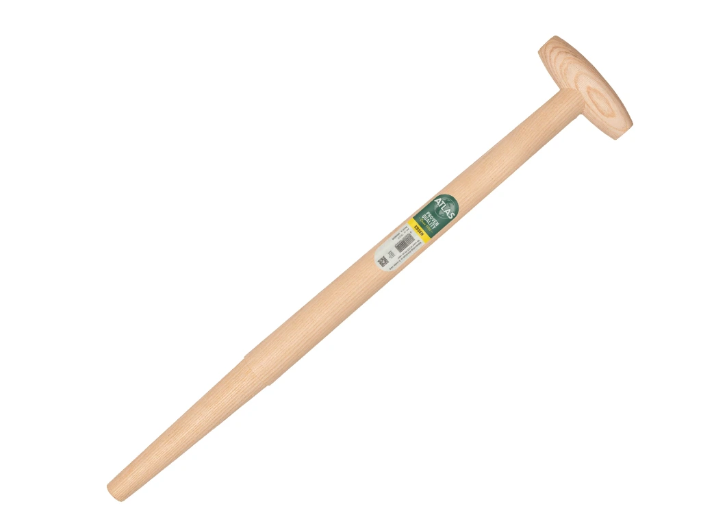 [211610] Spade handle ATLAS 60 cm milled end, with through-mount T-grip, for S&J spade