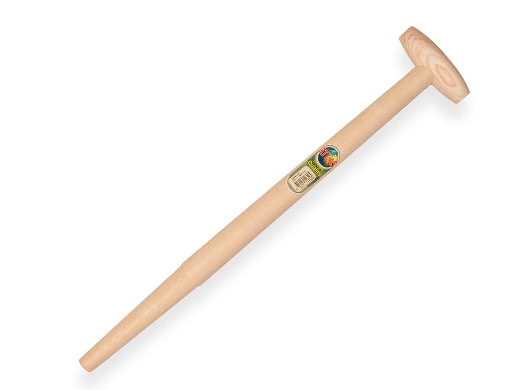 Spade handle ATLAS 60 cm milled end, with through-mount T-grip, for S&J spade