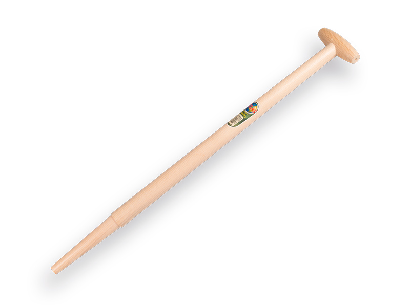 Spade handle ATLAS 80 cm milled end, through-mount T-grip, thin point for old model S&J, FSC 100%