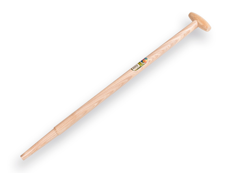 [211650] Spatenstiel ATLAS 90 cm eingefräst, mit durchgesteckter T-Griff, für S&J Spaten, FSC 100%