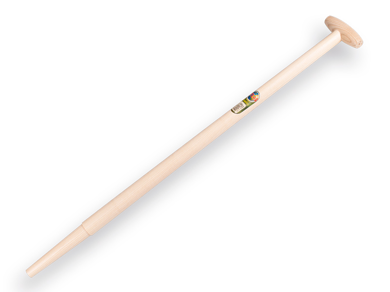 Spade handle ATLAS 95 cm milled end, with through-mount T-grip, for S&J spade
