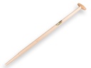 Spatenstiel ATLAS 100 cm eingefräst, mit durchgesteckter Hilt, für S&J Spaten, FSC 100%
