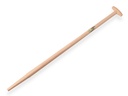 Spade handle ATLAS 110 cm milled end, with through-mount T-grip, for S&J spade