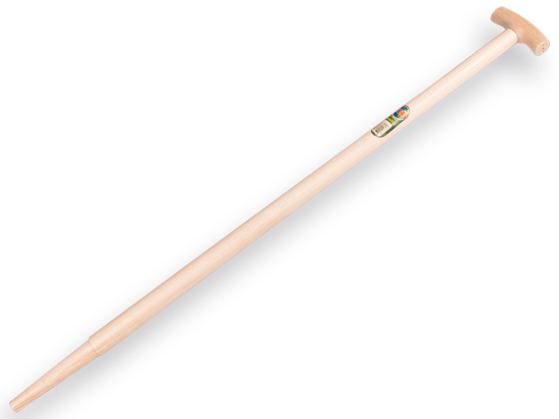 Spade handle ATLAS 110 cm milled end, with T-grip, for S&J spade, FSC 100%