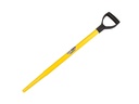 Spade handle ATLAS plastic 72.5 cm milled end, with 21 mm fiber core and plastic D-handle