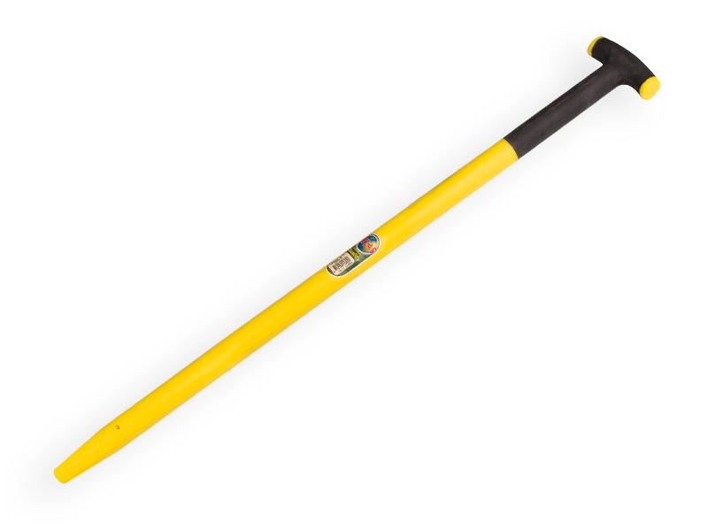 [211805] Shovel handle ATLAS plastic 100 cm straight yellow, with fiber core 21 mm