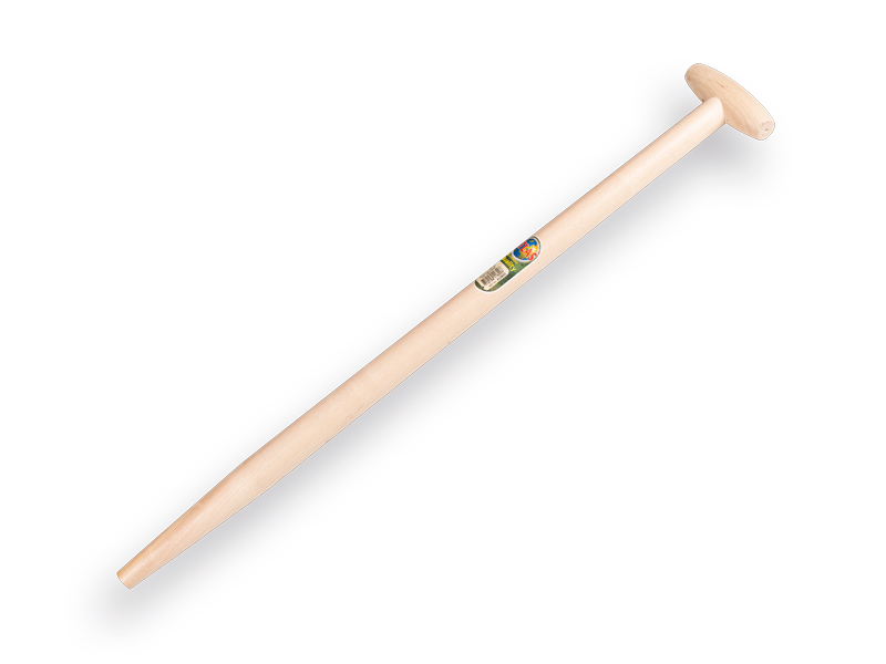 Spade handle ATLAS 80 cm not milled, with through-mount T-grip, for S&J spade