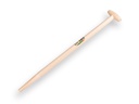 Spatenstiel ATLAS 80 cm nicht eingefräst, mit durchgesteckter T-Griff, für S&J Spaten, FSC 100%