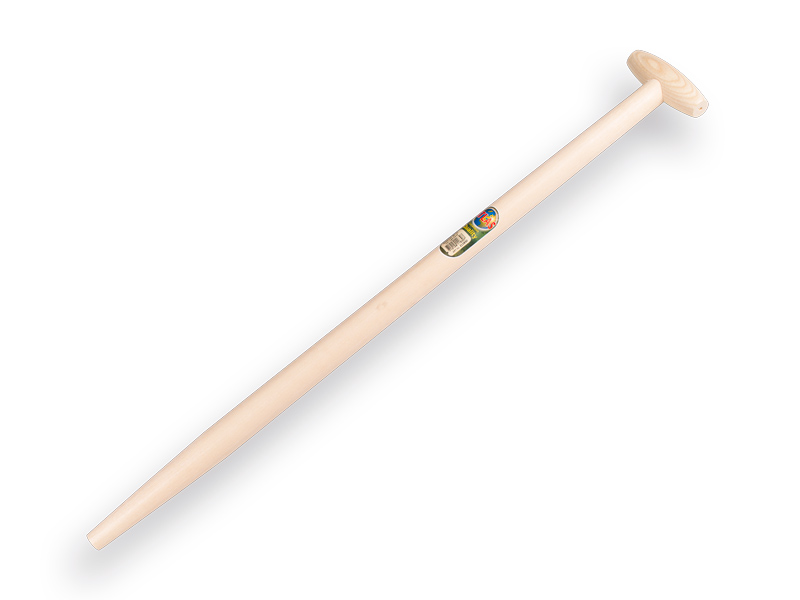 Spade handle ATLAS 85 cm not milled, with through-mount T-grip, for S&J spade
