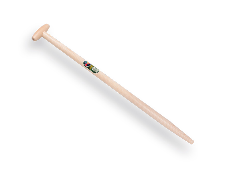 Spade handle ATLAS 95 cm, not milled, with through-mount T-grip, for S&J spade