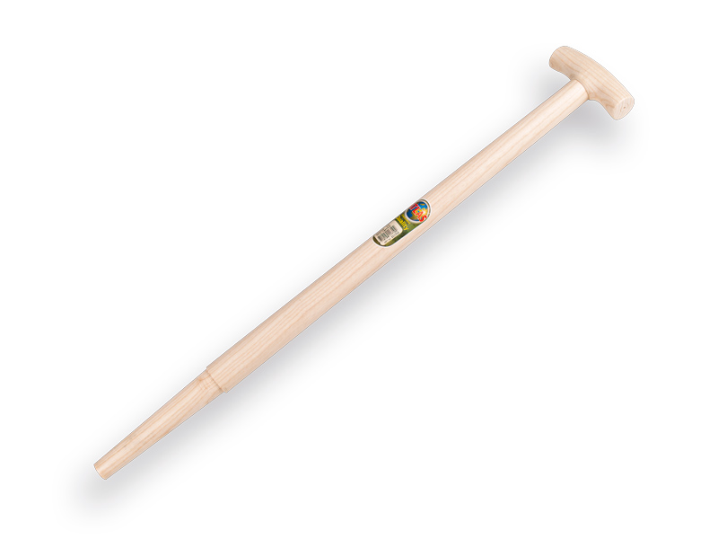 Manche de bêche ATLAS 80 cm non extrémité fraisée, avec poignée en T, pour bêche S&J, FSC 100%