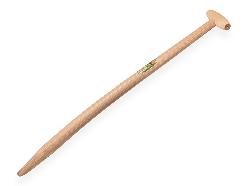 Spade handle ATLAS 85 cm, through-mount T-grip and angled tip for clay spade Betuwe model (Merkus)