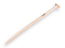 Spatenstiel ATLAS 110 cm, durchgesteckter T-Griff und schräge Spitze für Lehmspaten Betuwe-Modell (Merkus), FSC 100%