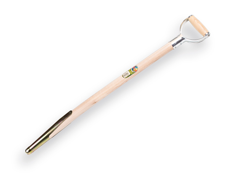 [213220] Metall-D-Griff ATLAS 95 cm gebogen, mit Federhülse, FSC 100%