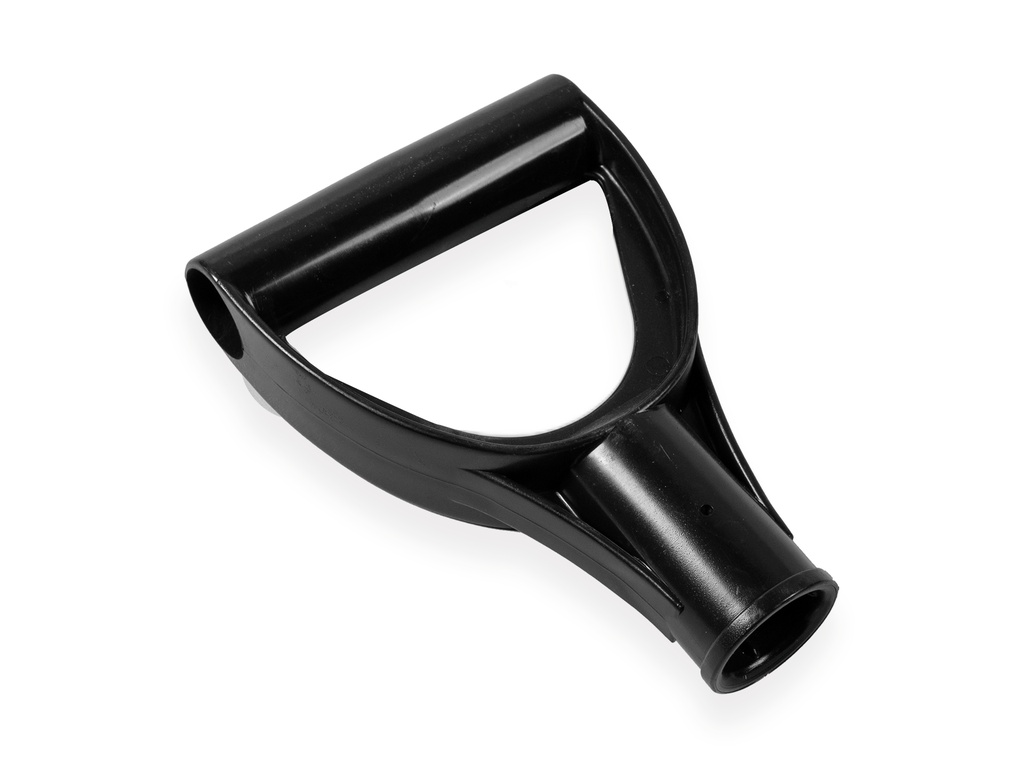 Poignée en D en plastique noir, diamètre du trou Ø 30 mm, pour pelle à neige en plastique