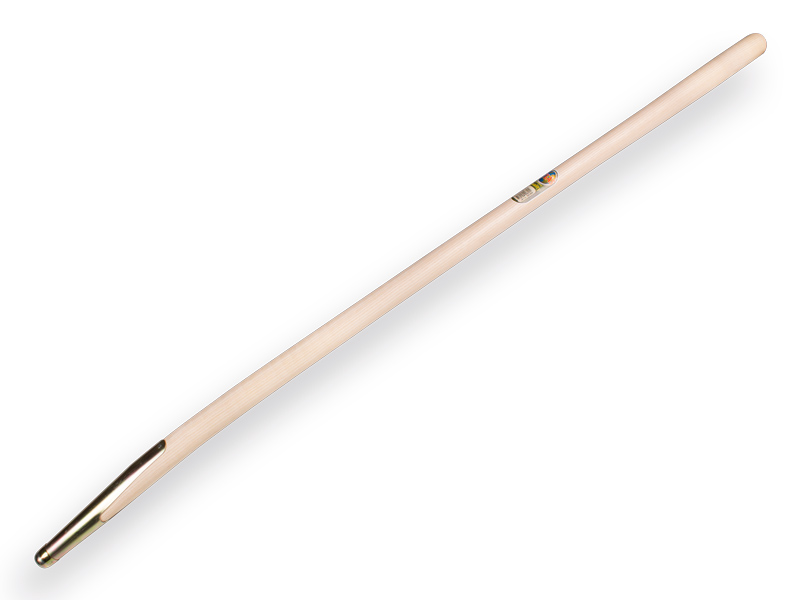Mestvorksteel ATLAS 130 cm gebogen, met veerbus, geboord, FSC 100%