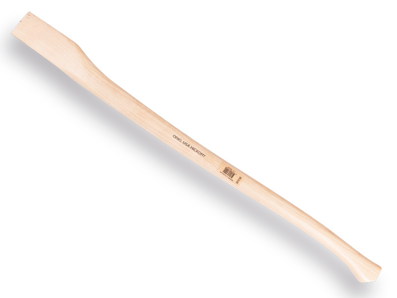 Bijlsteel ADLER HICKORY 90 cm gebogen, Yankee model, kopmaat 62 x 20 mm