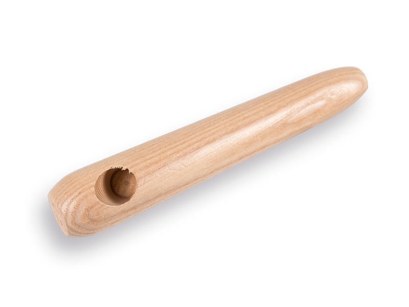 Poignée modèle bouteille pour manche de ratissoire 28 mm, avec trou rond