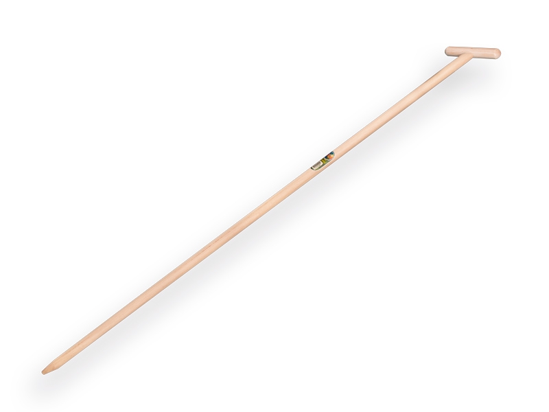 Hoe handle ATLAS 180 x 3.2 cm, with eccentric tip and through-mount T-grip