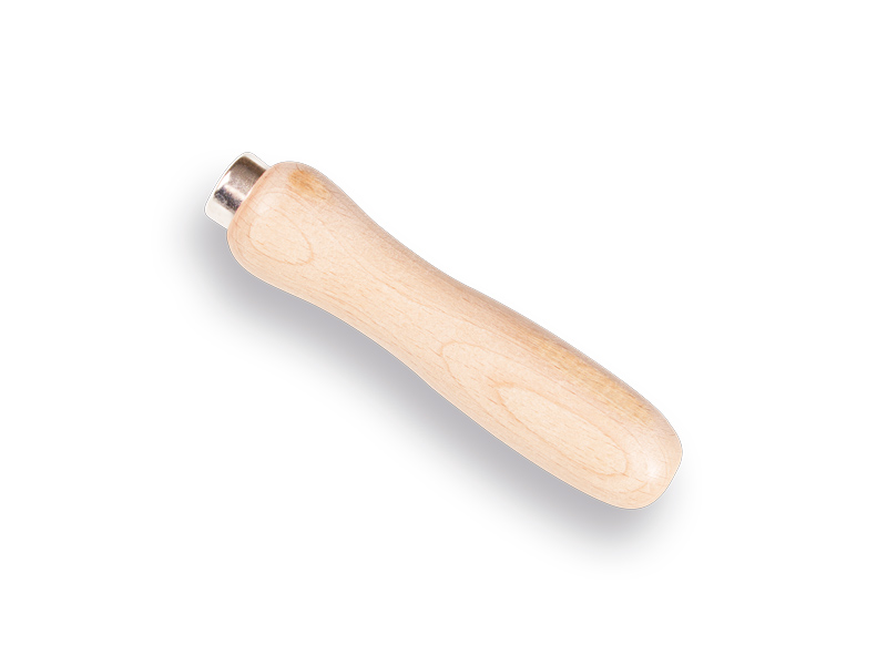 [650120] Beech file handle 10 cm, with ring and hole, without EAN