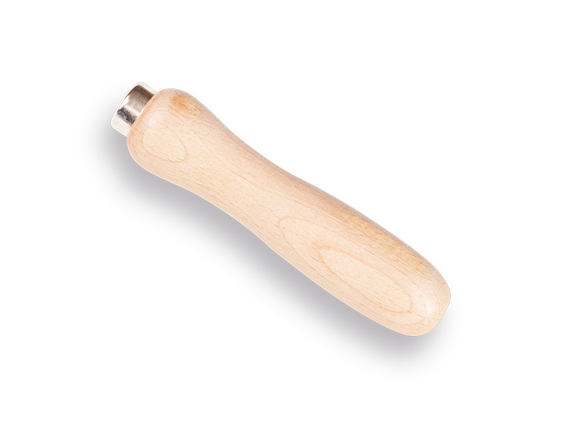 [650130] File handle BEECH 12 cm, with ring and hole, without EAN