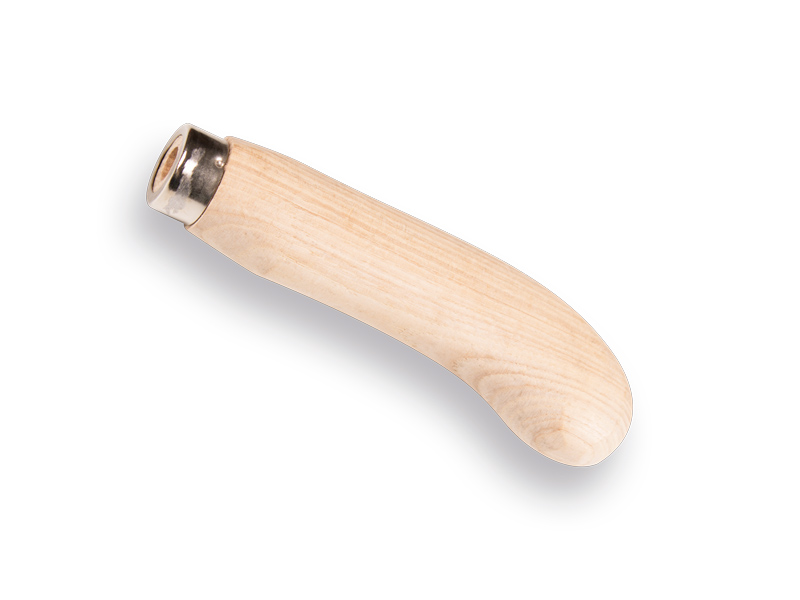 Manche pour couteau à asperges, bois de frêne, avec trou et anneau, diamètre du trou Ø10 x 65 mm