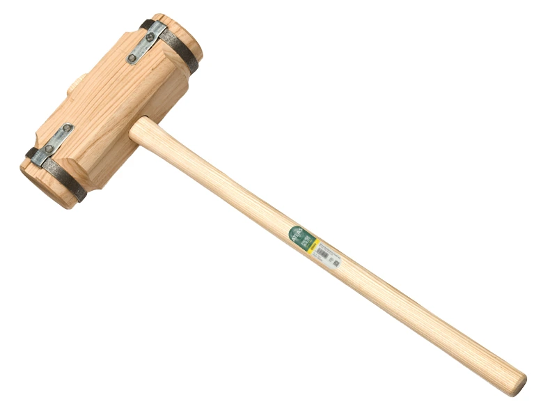 [650820] Friesischer Landbauhammer - Pfostenhammer ATLAS, laminiertes Eschenholz, Stahlringe und Seitenbeschläge, ovaler Stiel 100 cm, FSC 100%
