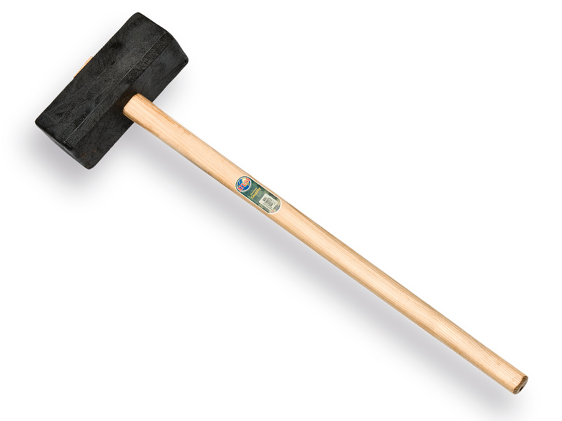 Maillet a poteaux - maillet pour poteaux ATLAS en plastique, avec manche ovale 110 cm