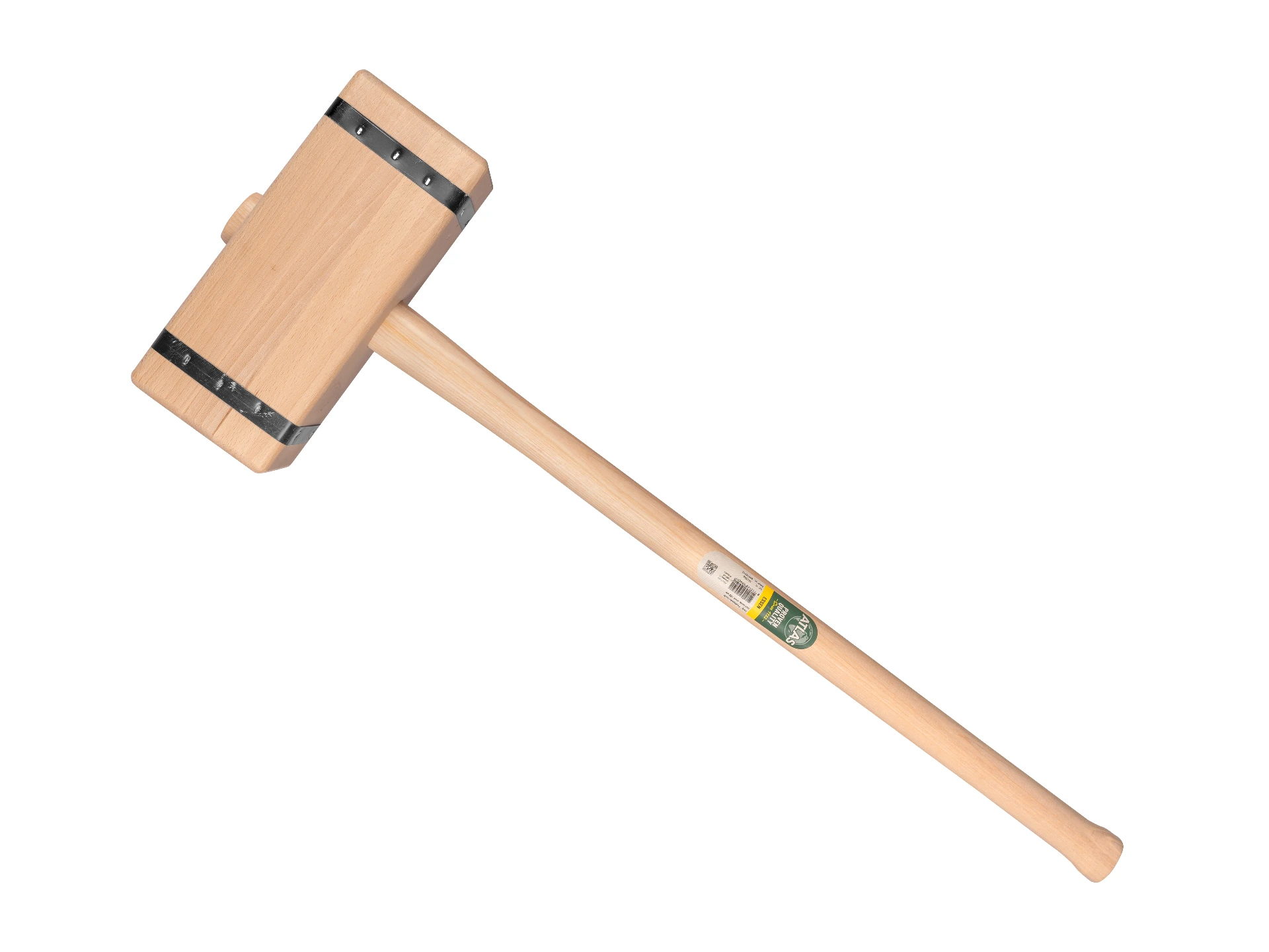 [650950] Maillet à poteaux - Maillet pour poteaux ATLAS droit, en frêne lamellé, avec manche ovale 100 cm, FSC 100%