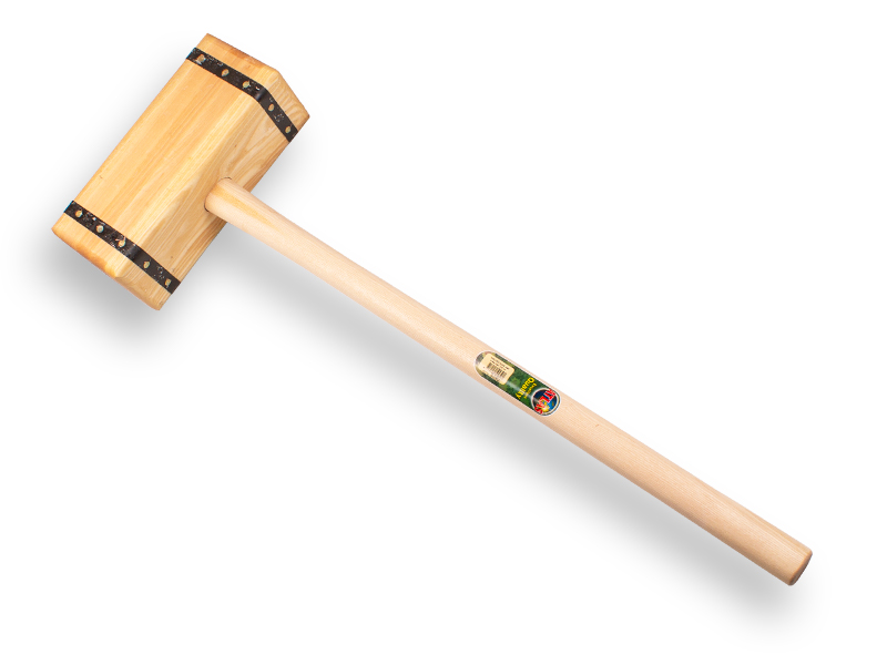 Sleg - Paalhamer ATLAS recht, gelamineerd Essenhout, met ovale steel 100 cm