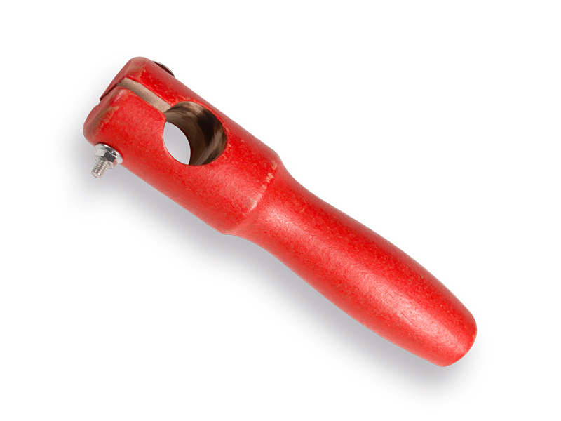 Center handle for straight scythe snath, round hole