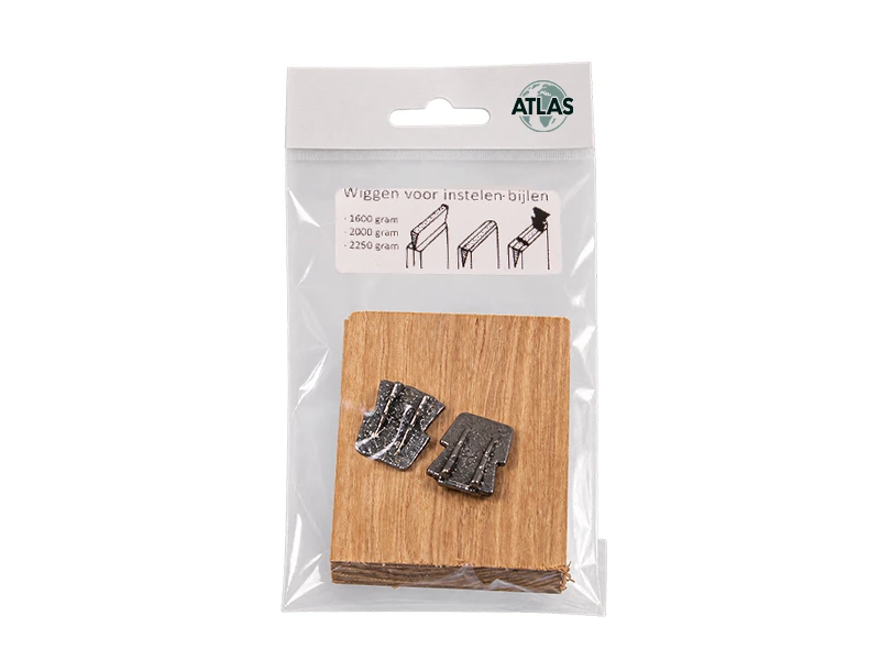[651815] Jeu de coins ATLAS, grand coin en bois et 2 pièces de coin métallique n° 4