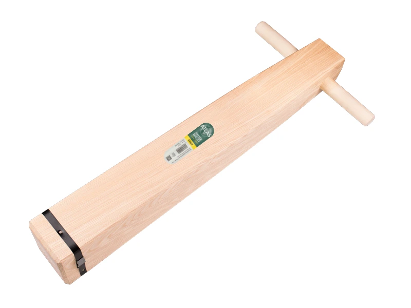 [654990] Kerb Tamper ATLAS Ash Wood 14,5 x 11,5 cm, weight 7 kg