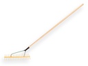Poly rake - Hay rake JOST angled 16 tines 64 cm, double model, with ATLAS handle 160 x 2.8 cm