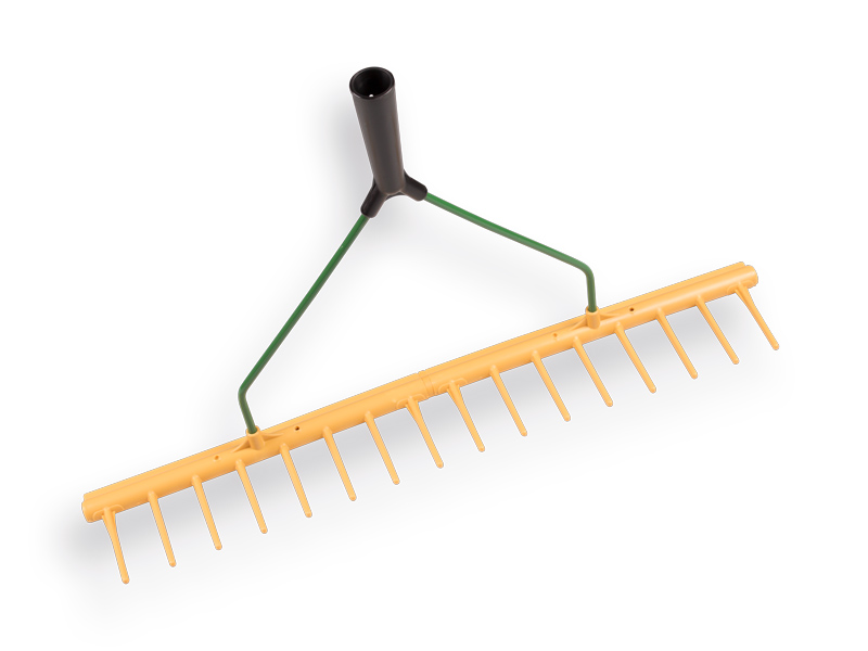 Poly rake - Hay rake JOST straight 16 tines 65 cm, with levelling strip, without handle