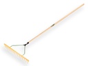 Poly rake - Hay rake JOST straight 16 tines 65 cm, with levelling strip, with ATLAS handle 160 x 2.8 cm