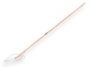 Hay rake OFFNER aluminium 13 teeth, with hay catcher with ATLAS handle 160 x 2.8 cm