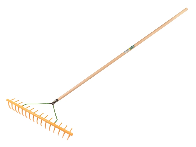 Polyrechen - Rasenrechen JOST 64 cm, 16 gebogene und 12 rechtwinklige Zinken, mit ATLAS-Stiel 160 x 2,8 cm