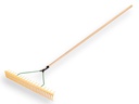 Poly rake - Lawn rake JOST 64 cm, 32 bent and 16 angled tines, with ATLAS handle 160 x 2.8 cm