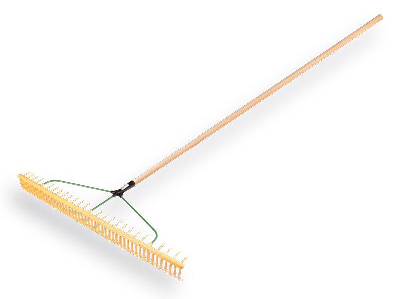 Poly rake - Lawn rake JOST 94 cm, 48 bent and 24 angled tines, with ATLAS handle 160 x 2.8 cm