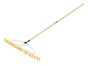 Polyrechen - Rasenrechen JOST 94 cm, 48 gebogene und 24 haakse Zinken, mit ATLAS-Stiel 160 x 2,8 cm