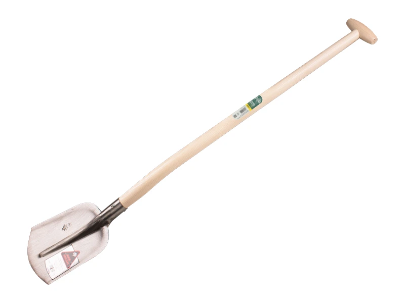[700110] Digging shovel RUHR BRILLANT straight 000, hardened and polished, with ATLAS gooseneck shovel handle 100 cm slightly bent