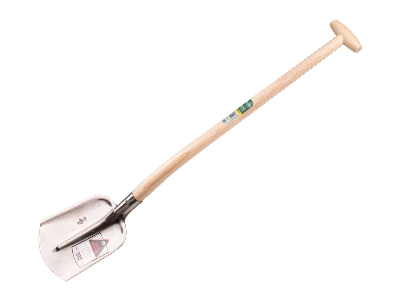 Digging shovel RUHR BRILLANT 1/4 000 polished, with ATLAS gooseneck shovel handle 90 cm strongly bent